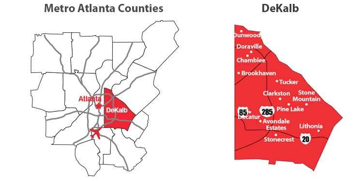 Map of Brookhaven, GA, Georgia